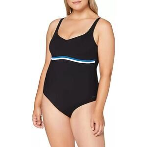 SPEEDO Women's ContourLuxe Shaping One Piece Swimsuit Black XXL U Back NWOT